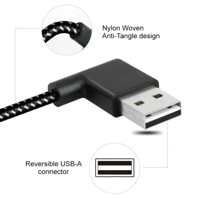 Double Right Angle USB Type-C Cable for Phone / Tablet