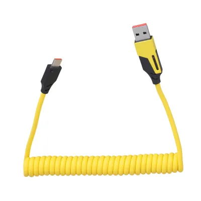 Retractable Type C + USB 2-in-1 Charging Cable 65W Fast