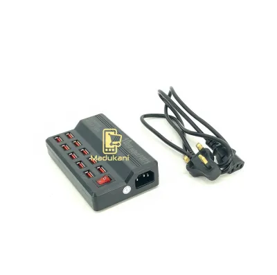 10 USB Ports Mobile Fast Charger Station Power Adapter