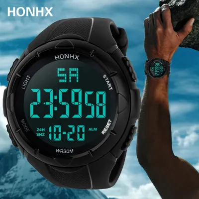 Luxury Sports Watch Men Analog Digital Military Silicone