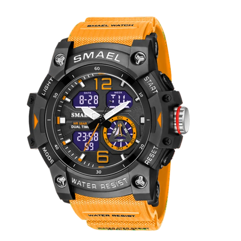 Mens Digital Watch LED Backlight Wristwatch Outdoor Sport