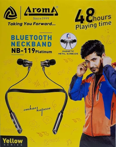 Aroma NB-119 Platinum Yellow Series Bluetooth Neckband