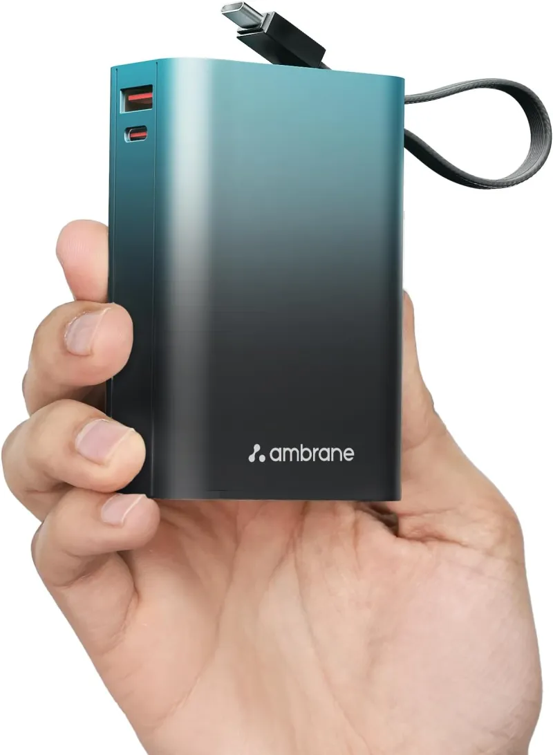 Ambrane 20000mAh Powerbank, 22.5W Fast Charging, Triple