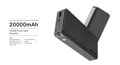 20000mah Pd 20w Portable Power Bank,usb/type C In & Out