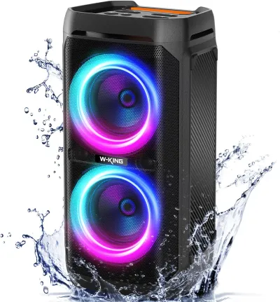 QxbJoy Portable Bluetooth Party Speaker: 160W Peak